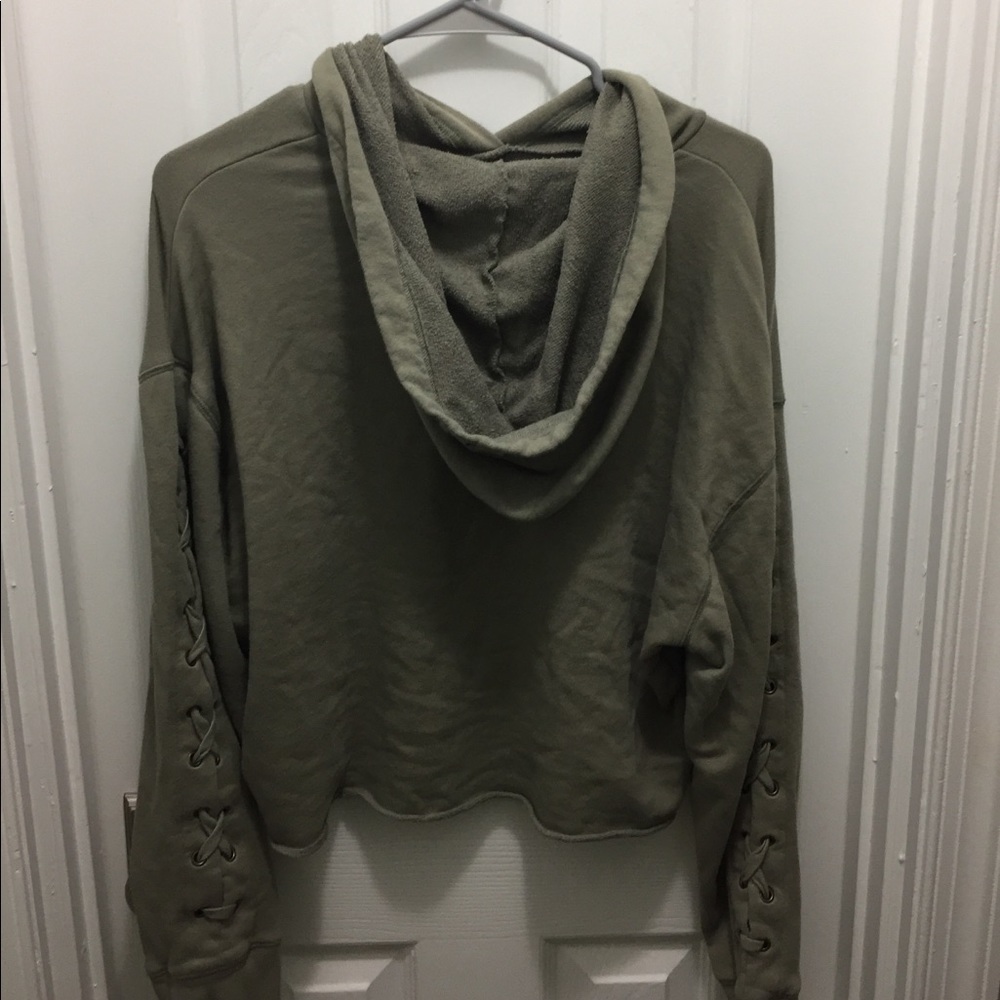 Victoria secret lace cropped hoodie